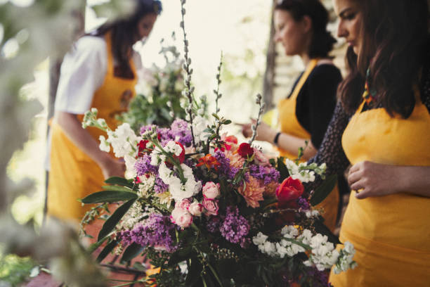Flower arranging – a graceful hobby for classy women to create elegant and artistic floral designs.