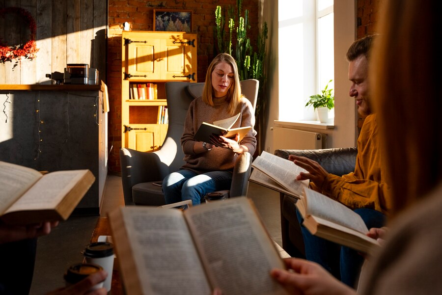 "Reading and book clubs – great hobbies for women to expand knowledge and connect with others."