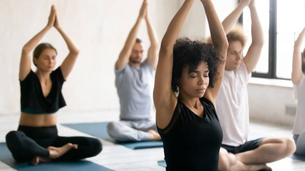 "Meditation or Mindfulness Training – A calming and stress-relieving hobby for women in their 40s"