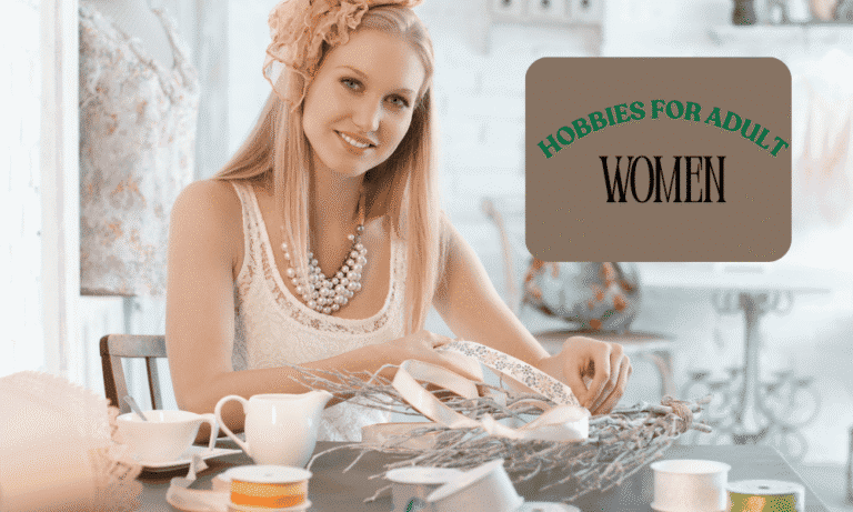 A collection of hobbies for adult women, including painting, yoga, gardening, and cooking, showcasing creativity and relaxation.