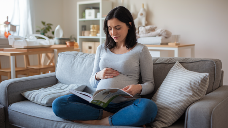 Expecting mom engaged in a peaceful activity — hobbies for pregnant women that promote relaxation and creativity.