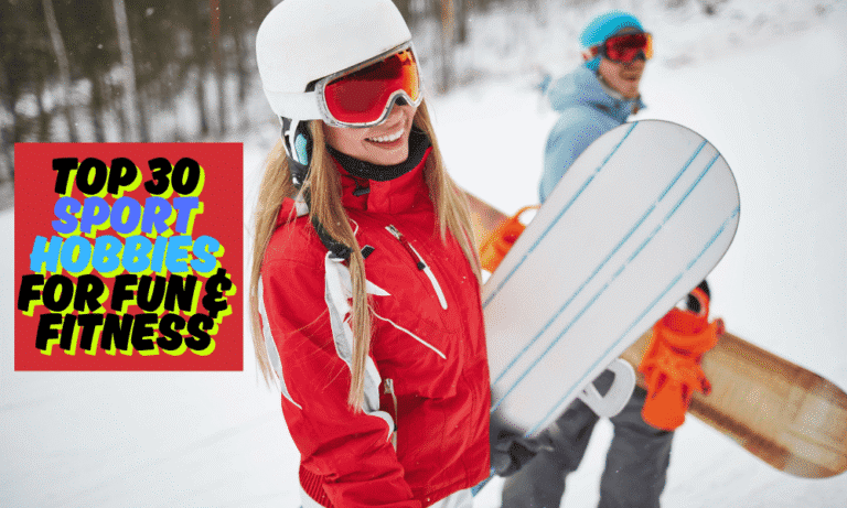 Women enjoying various sport hobbies including skateboarding, ice hockey, table tennis, and skiing