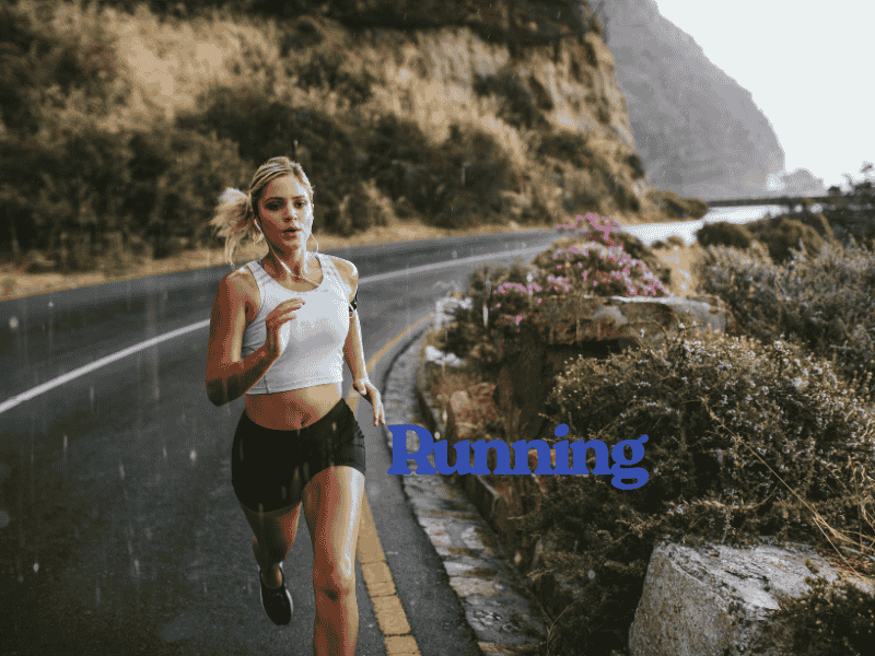 Middle-aged woman running outdoors – fitness hobbies for women
