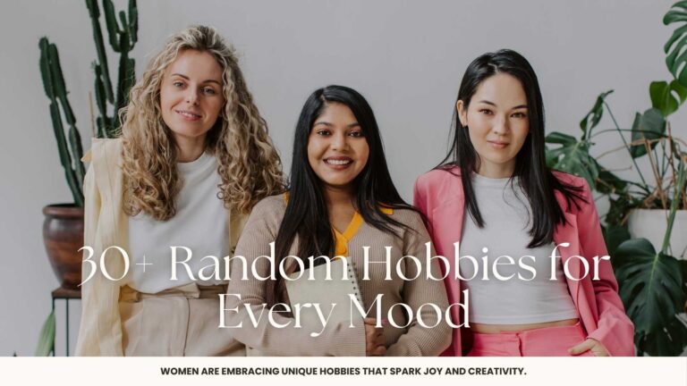 Three diverse women smiling, representing random hobbies for every mood.
