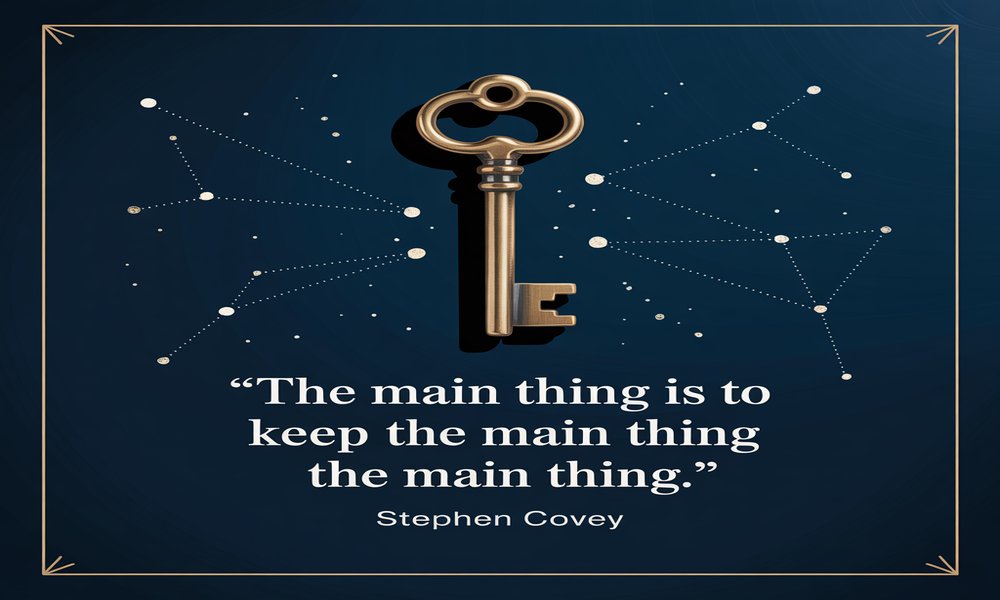 Stephen Covey quote about productivity and focus
