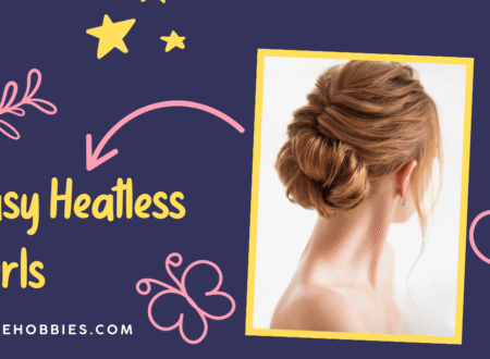 Woman with soft, elegant heatless curls styled in a loose bun, showcasing a natural no-heat curling method.