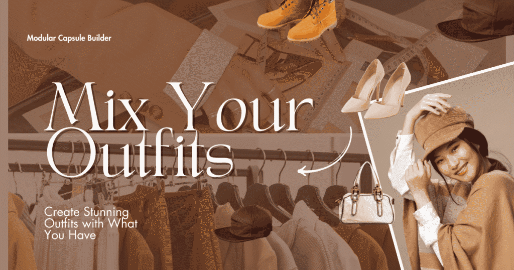 A clean layout of summer clothing essentials arranged in a grid to demonstrate modular capsule wardrobe building