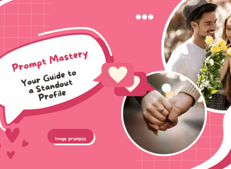 Couple smiling together holding flowers, representing connection and authenticity in Hinge prompts