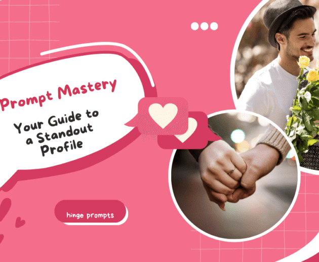 Couple smiling together holding flowers, representing connection and authenticity in Hinge prompts